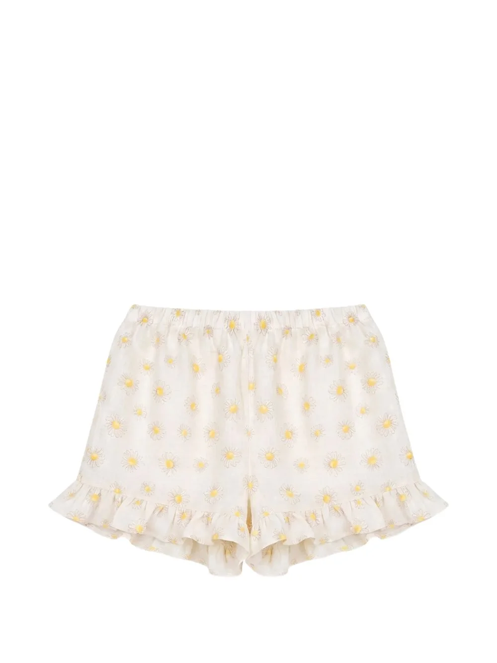 ruffled floral-print shorts - 1