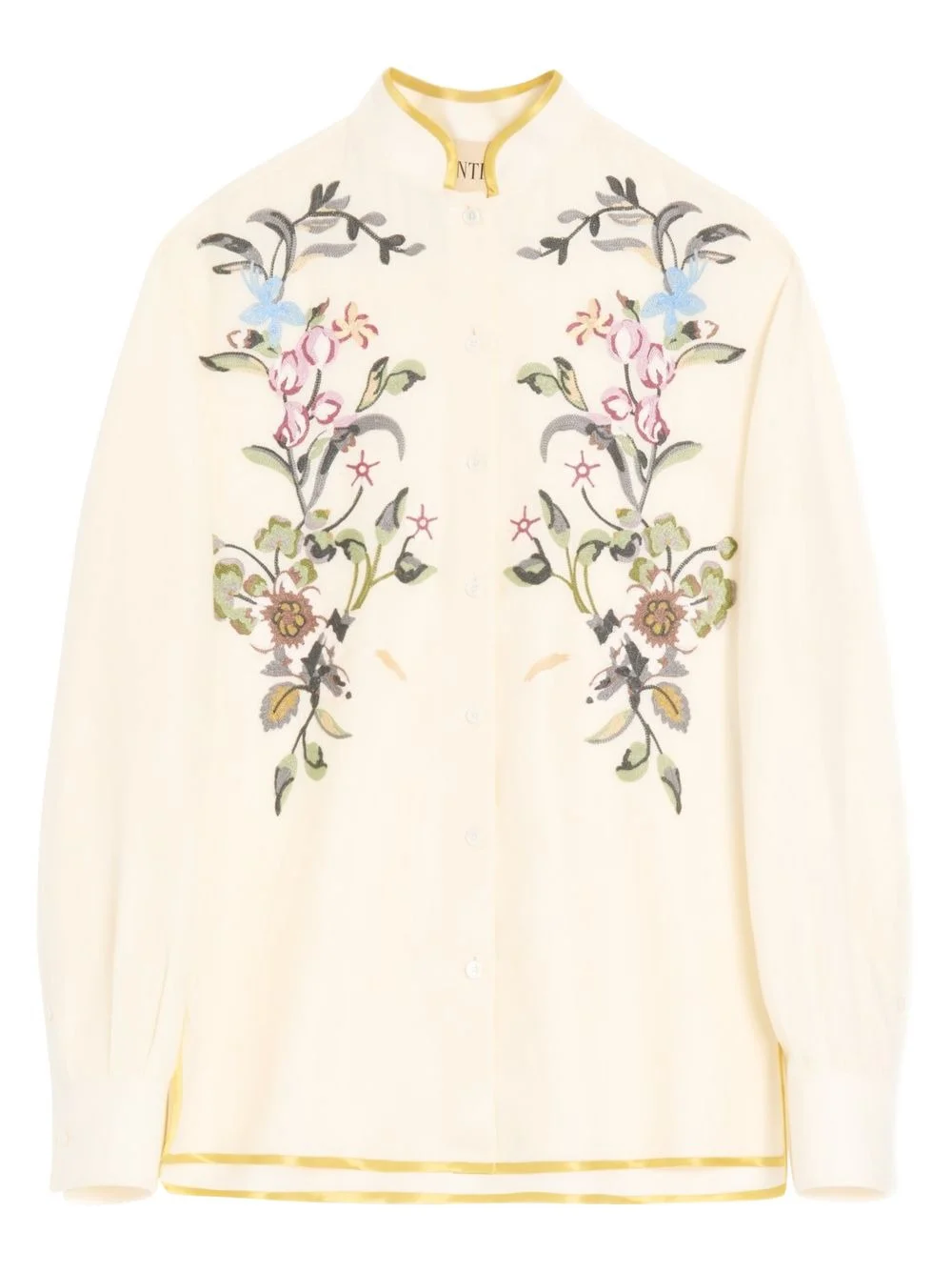 embroidered linen shirt - 1