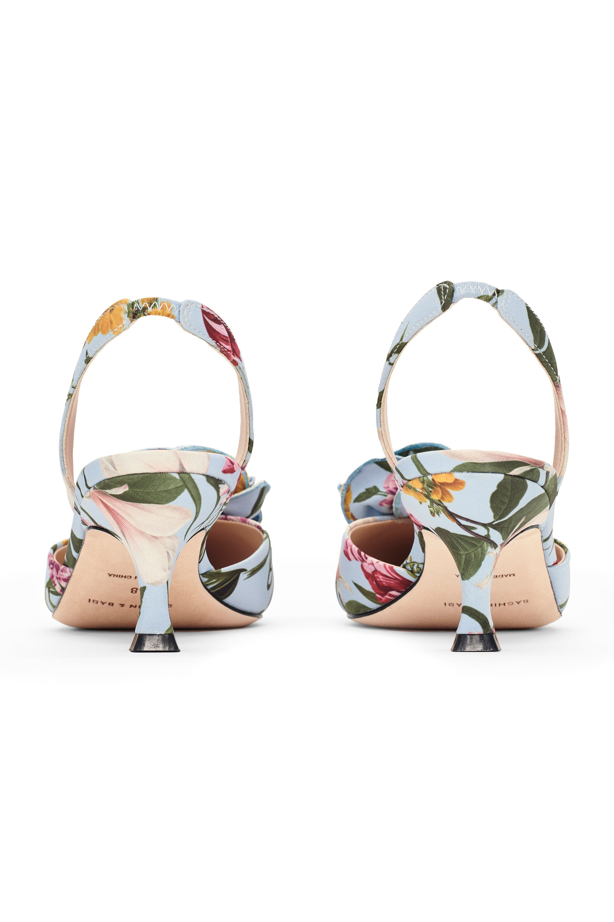 CARNEGIE KITTEN HEEL - GLACIAL BLUE BLOSSOMS - 4