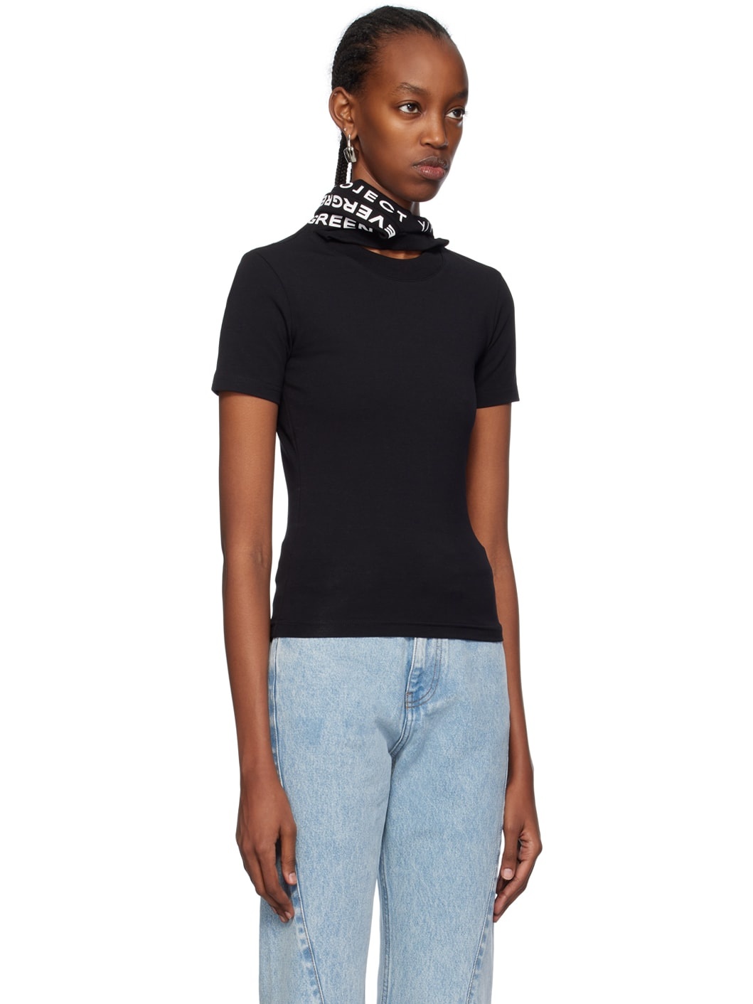 Black Triple Collar T-Shirt - 2