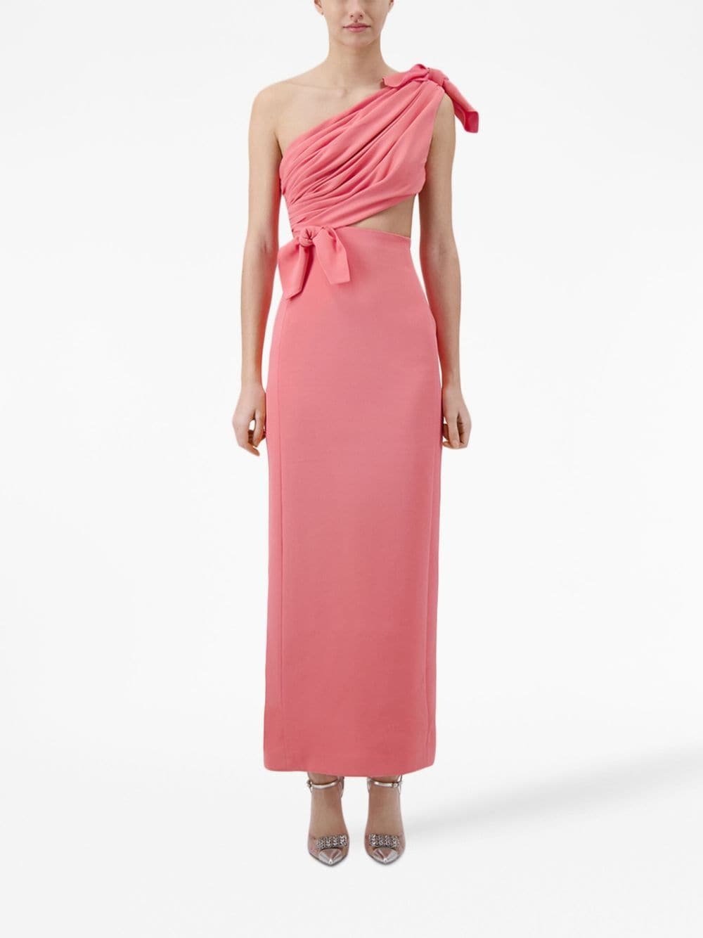 one-shoulder column gown - 2