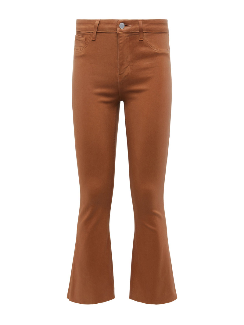 Kendra Coated Cropped Flare Jean - 1