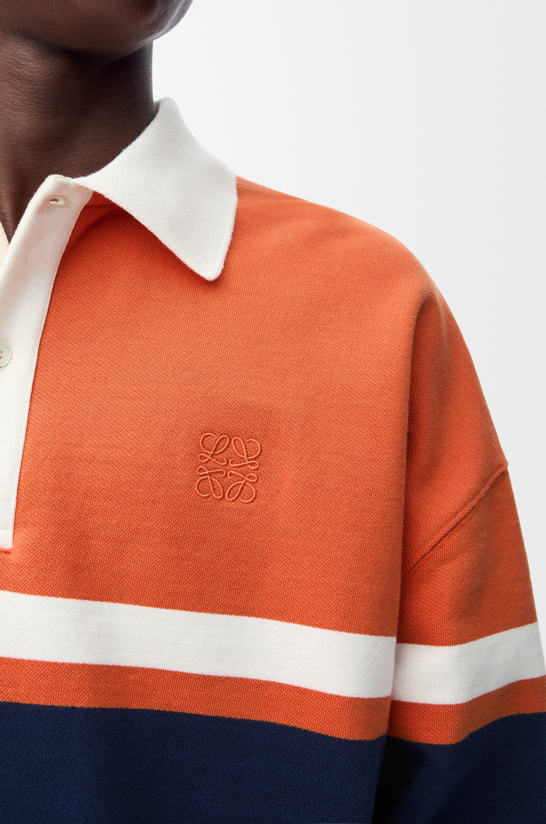Long sleeve polo shirt in cotton - 5