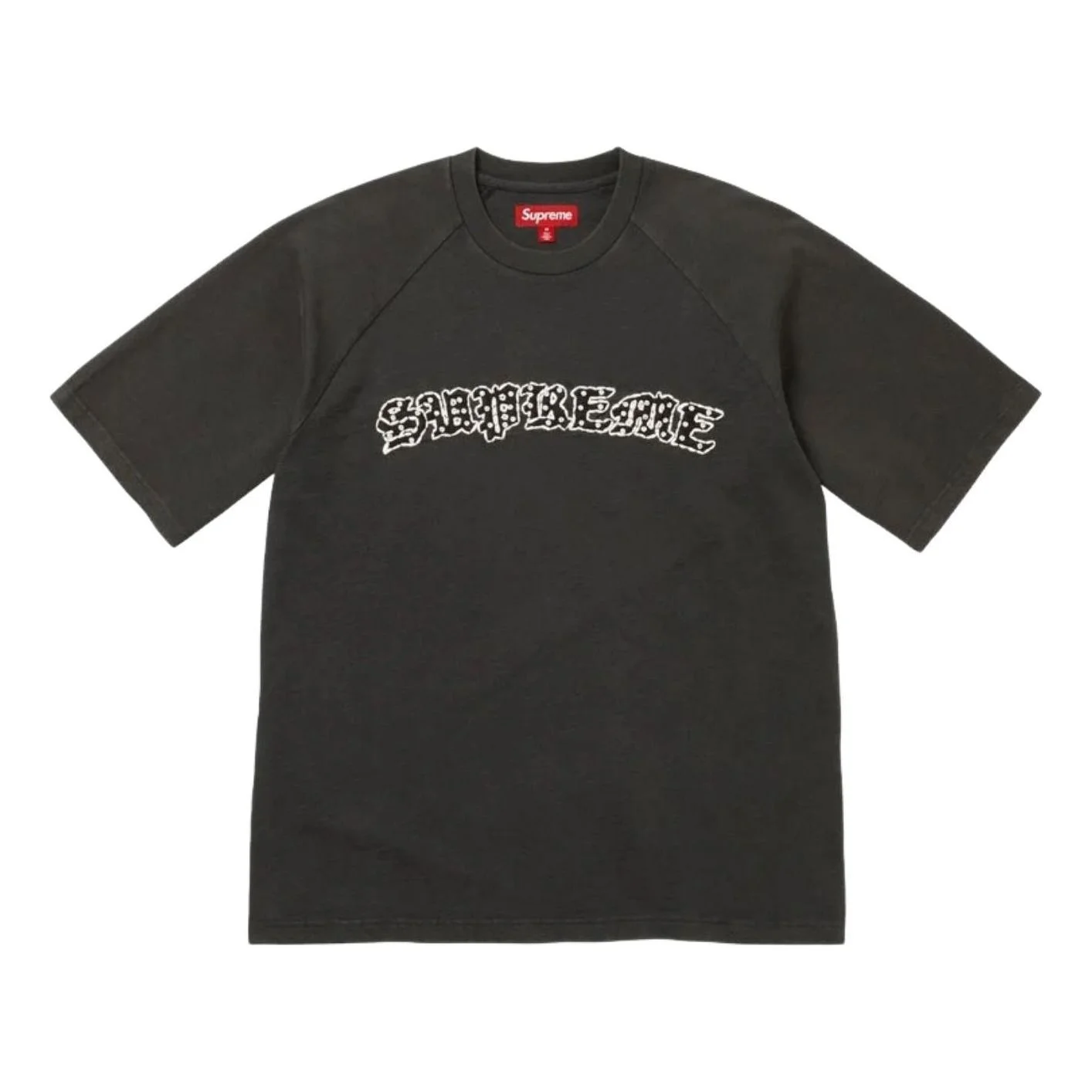 Supreme SS26 Rhinestone Raglan S/S T-Shirt 'Black' SUP-SS26-135-BLK - 1