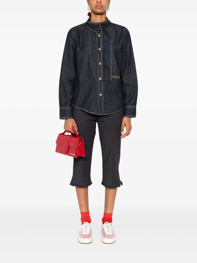 PATOU Patou Embroidered-logo Denim Shirt outlook