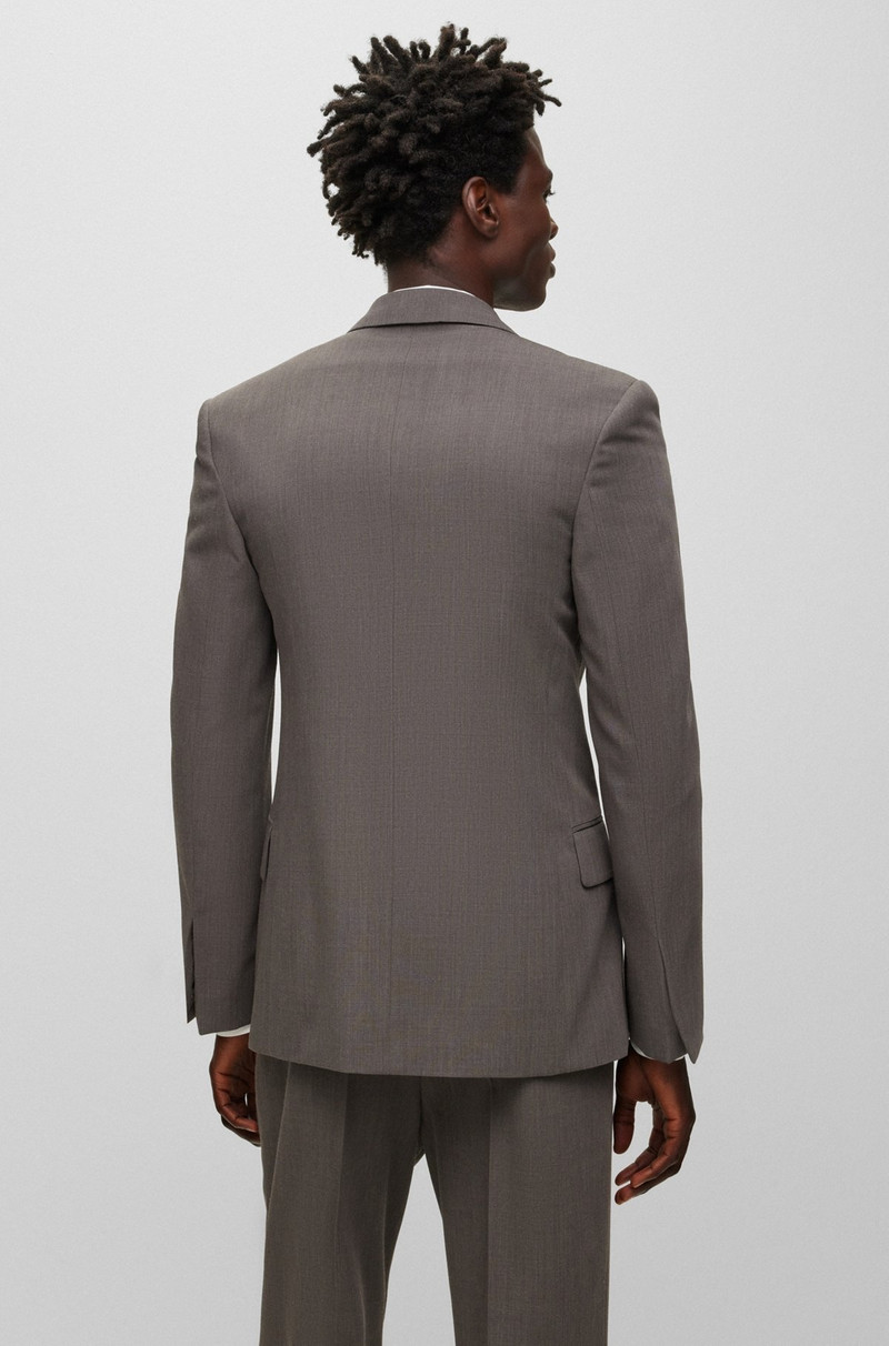 BOSS RELAXED-FIT THREE-PIECE SUIT IN VIRGIN WOOL outlook