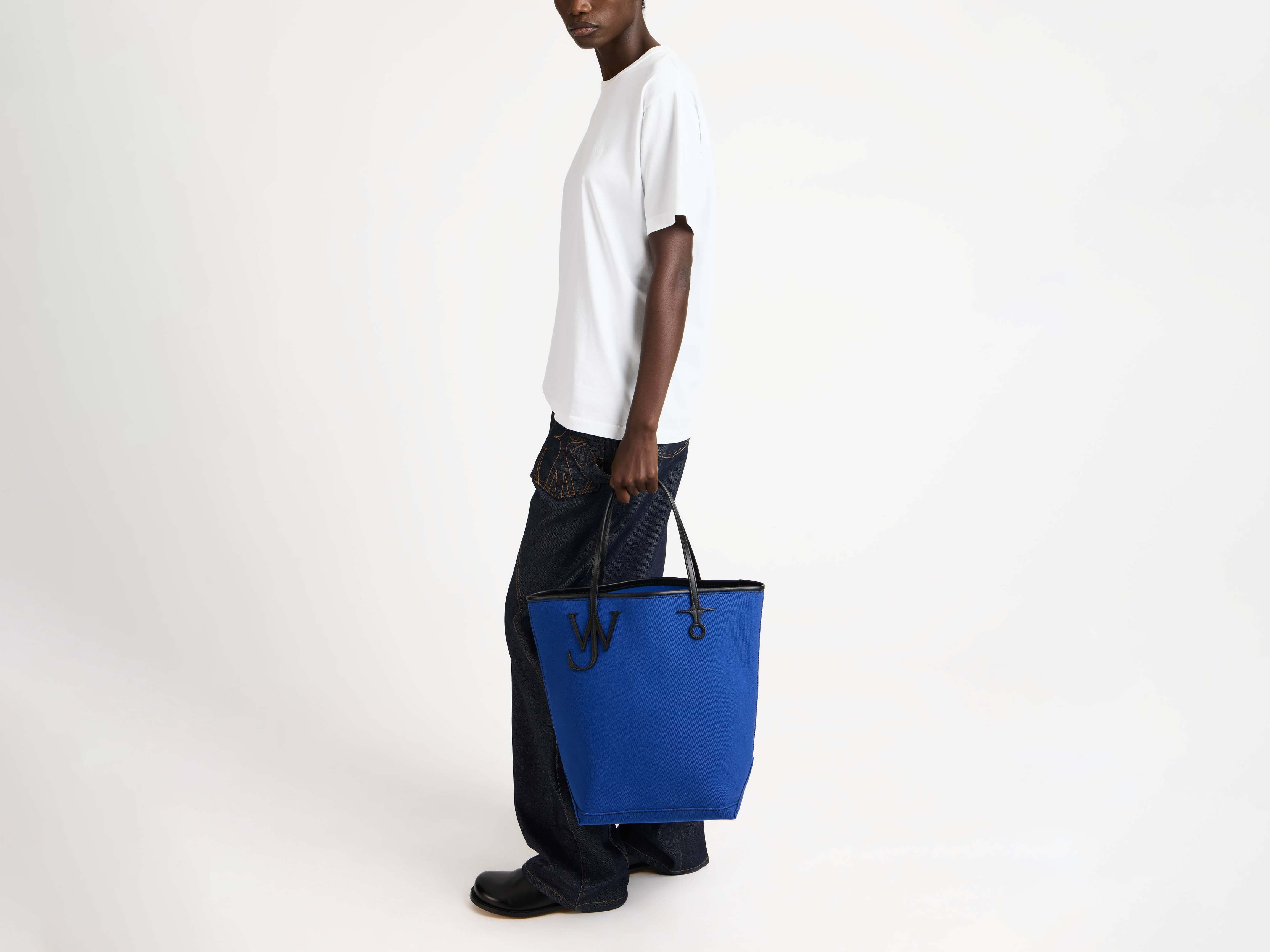 LARGE ANCHOR CANVAS TOTE IN BLUE - 2