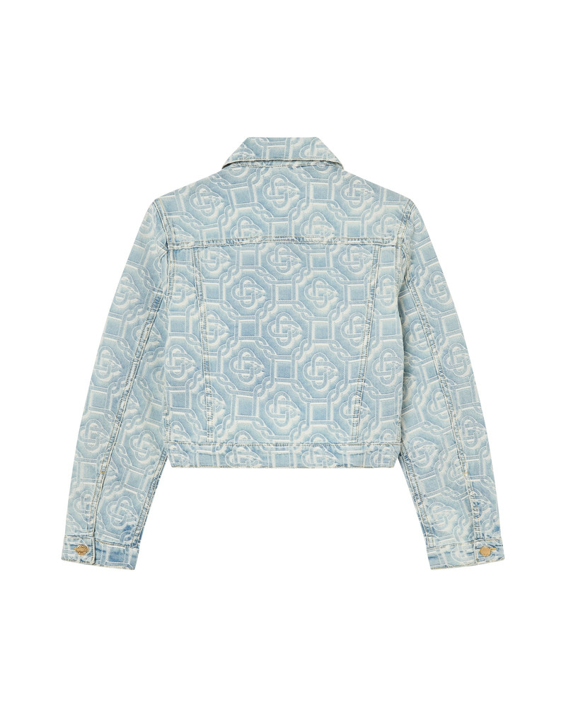 CASABLANCA Bleached Classic Monogram Denim Jacket outlook