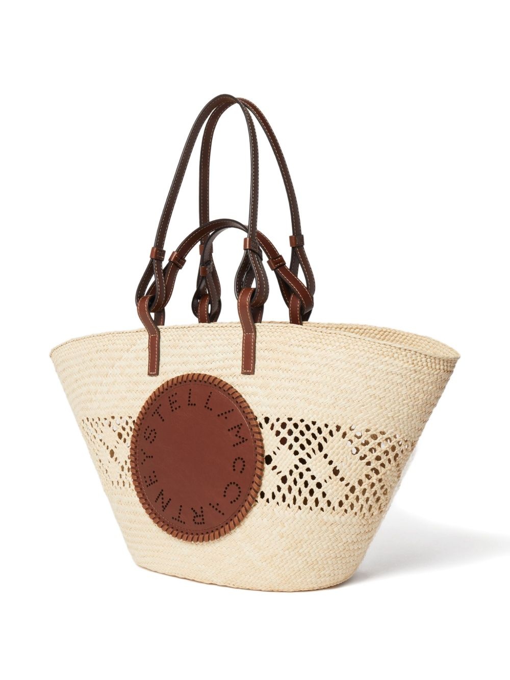 logo-perforated tote bag - 5