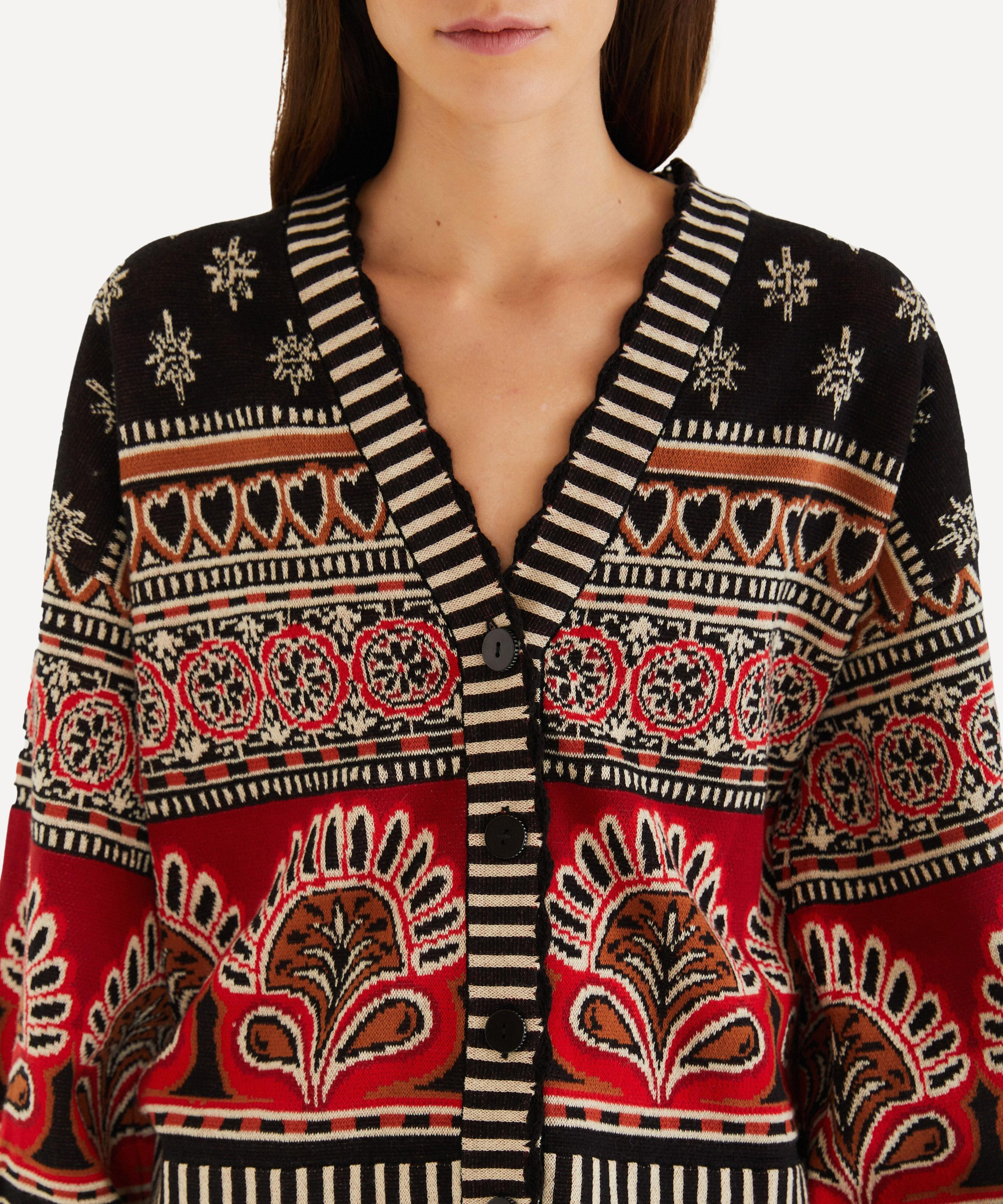 Black Ainika Love Coconut Groove Knit Cardigan - 3