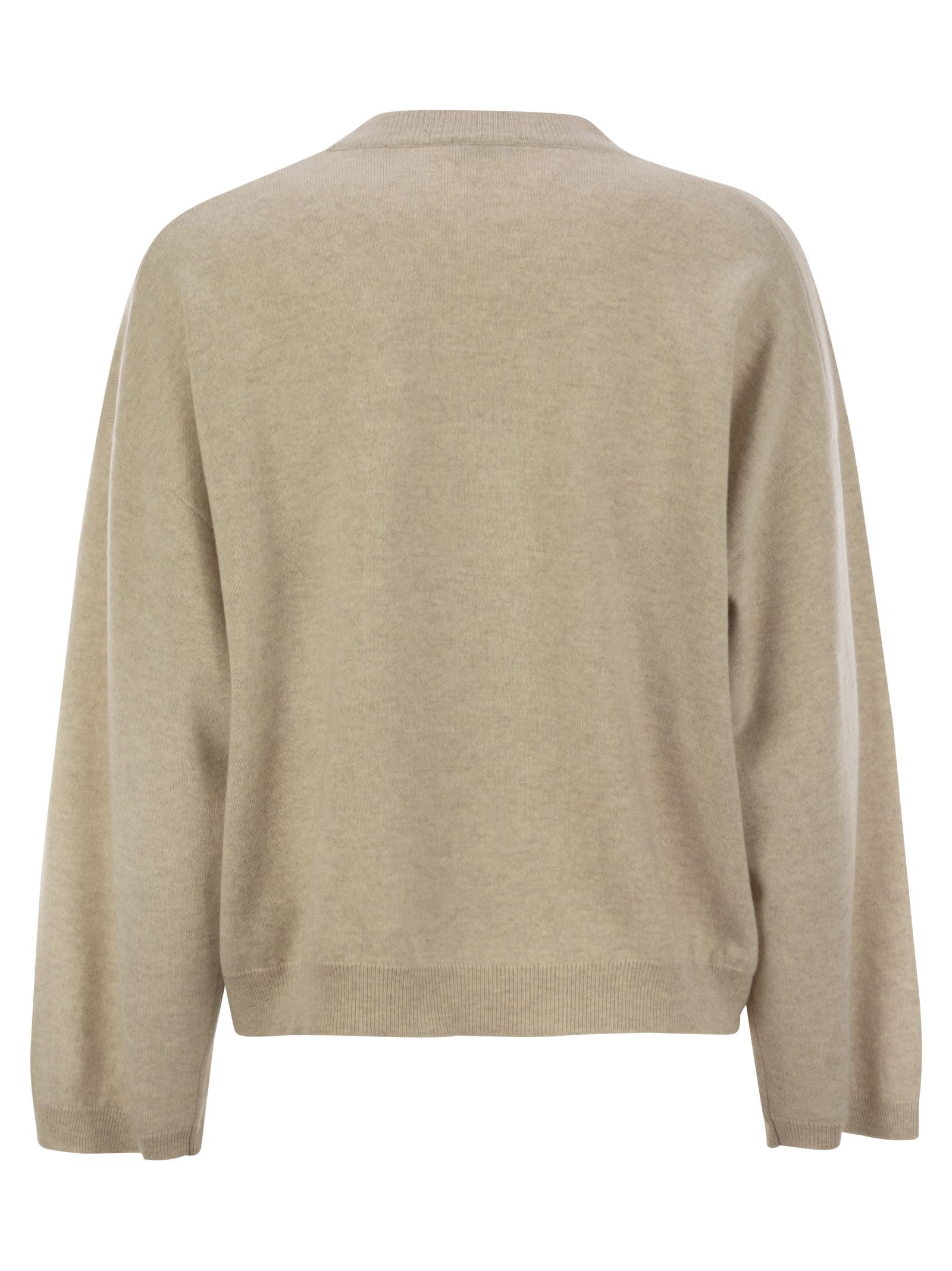 Brunello Cucinelli Women Virgin Wool, Cashmere And Silk Sweater With Shiny Pocket Detail - 2