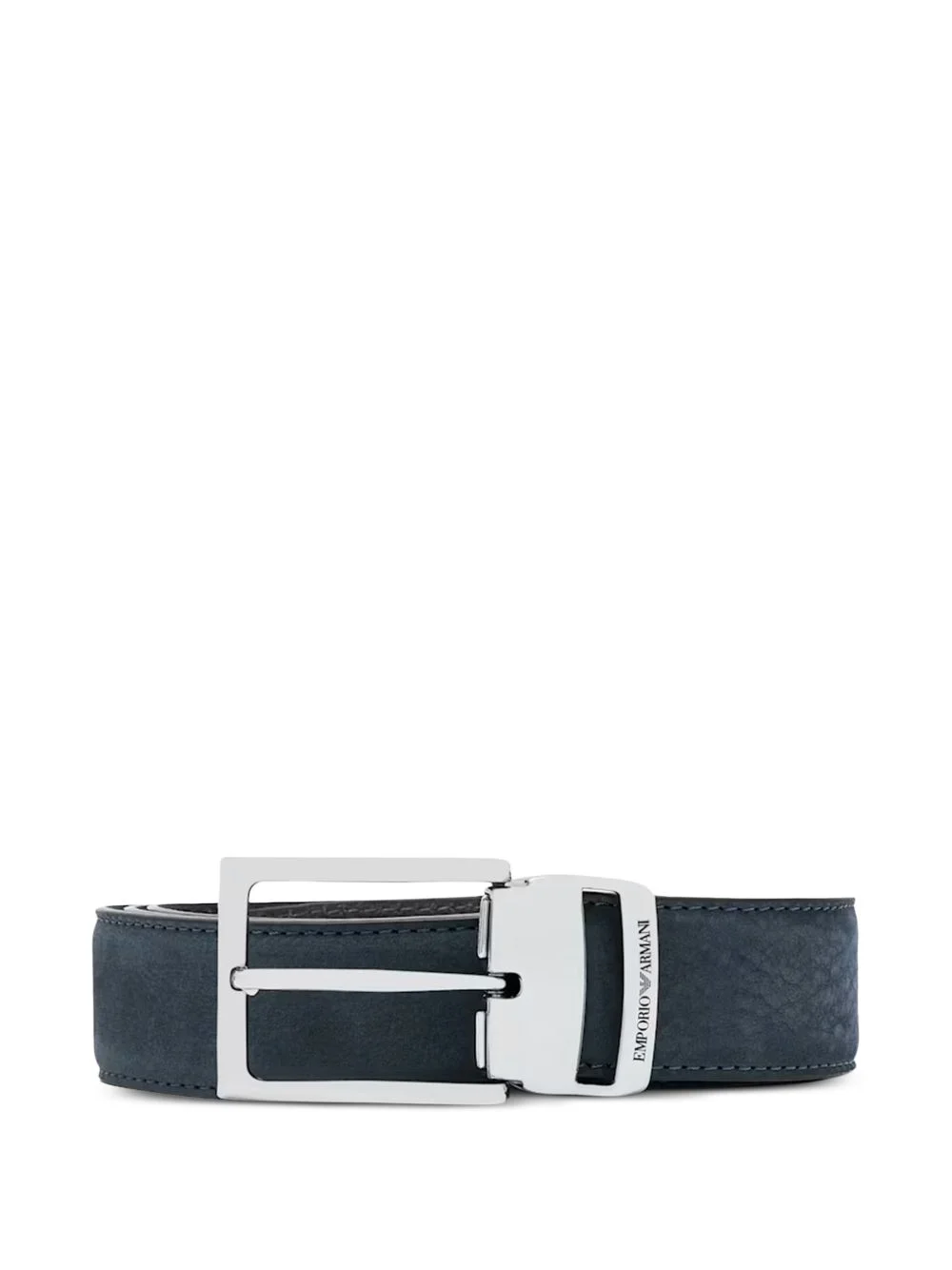 logo-engraved leather belt - 1