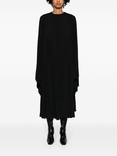 BALENCIAGA pleated wide-sleeve maxi dress outlook