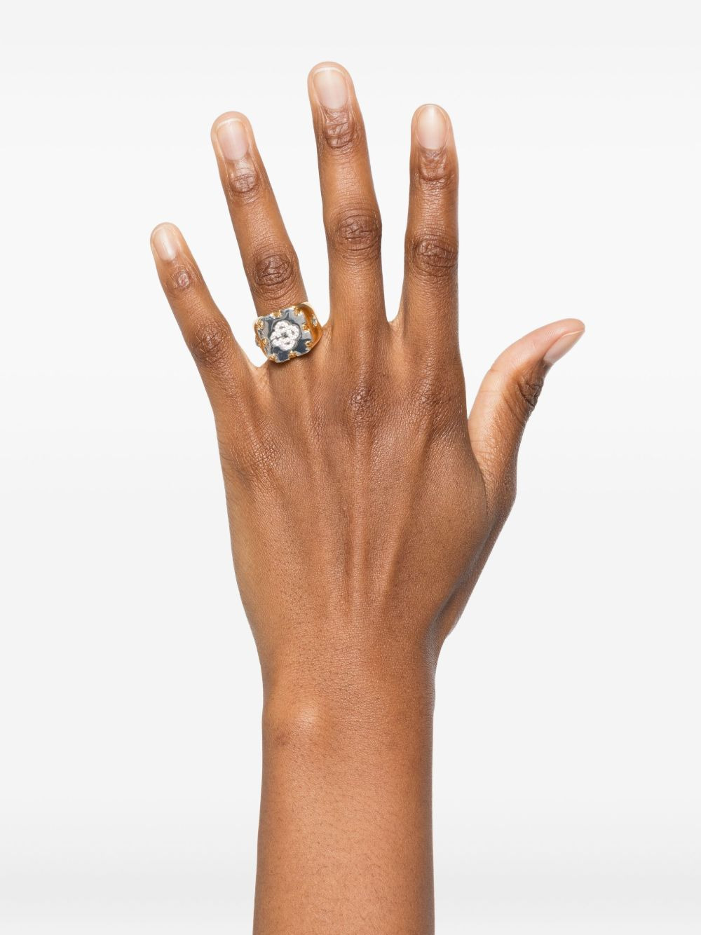 logo-embellished ring - 2
