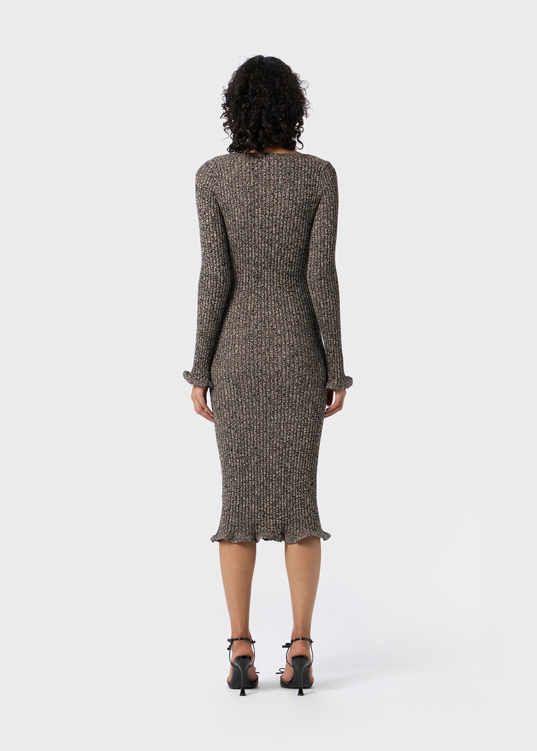 RIBBED KNIT MIDI DRESS - 4