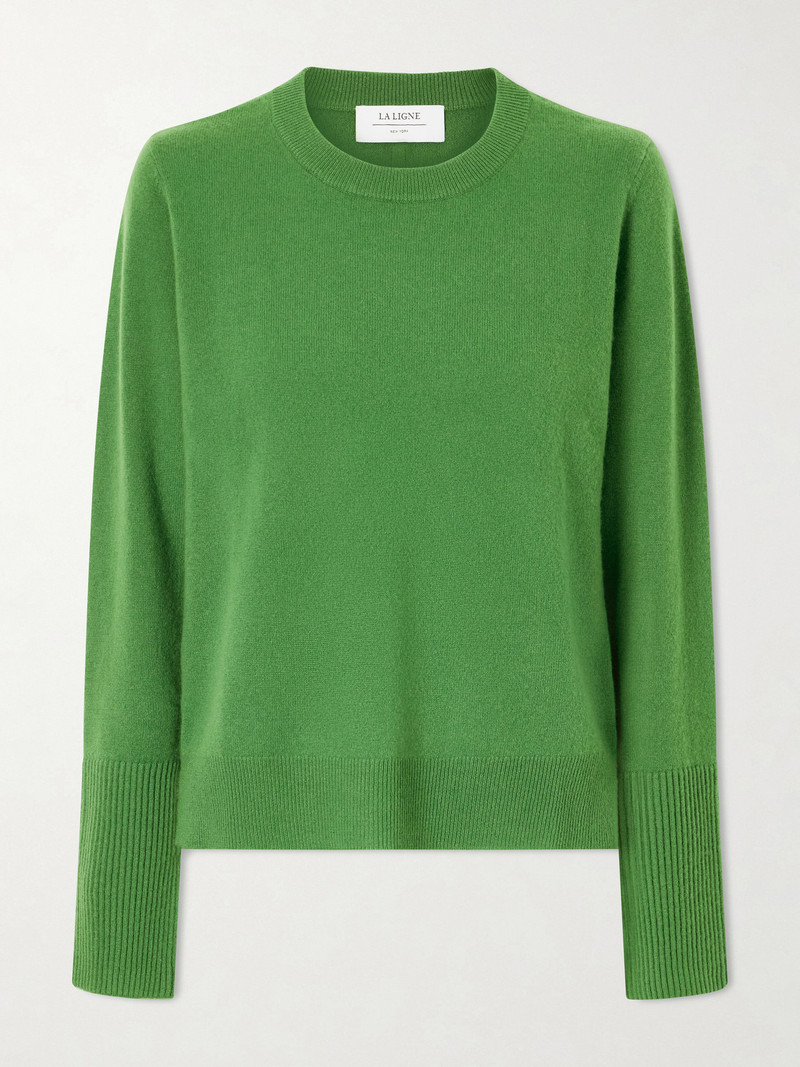 Solid Lean Lines Cashmere Sweater 1