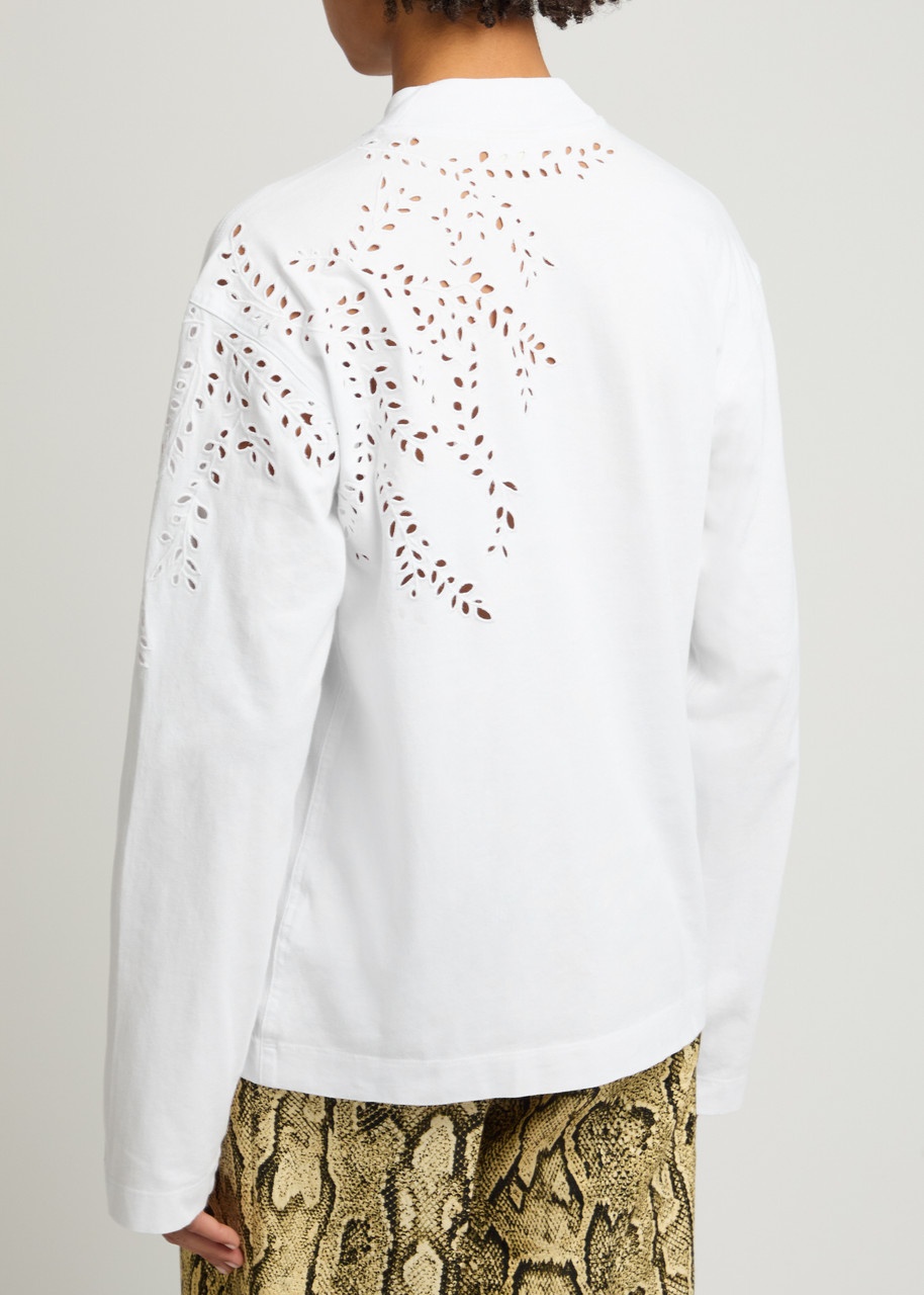 Dries Van Noten Heger Broderie Anglaise Cotton top - 3