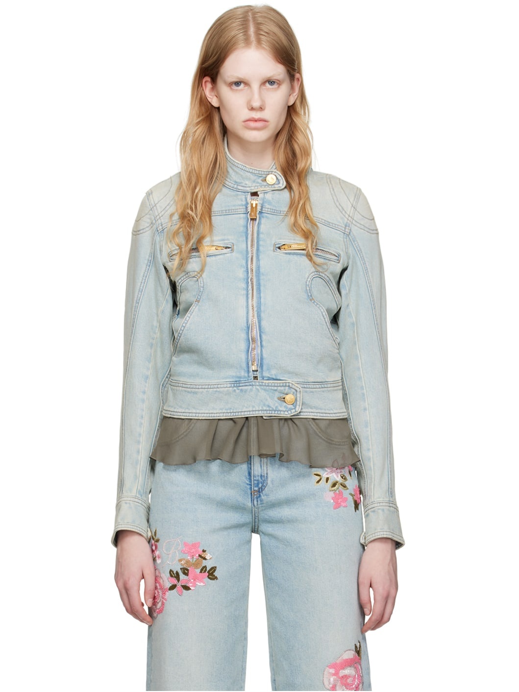 Blue Faded Denim Jacket - 1