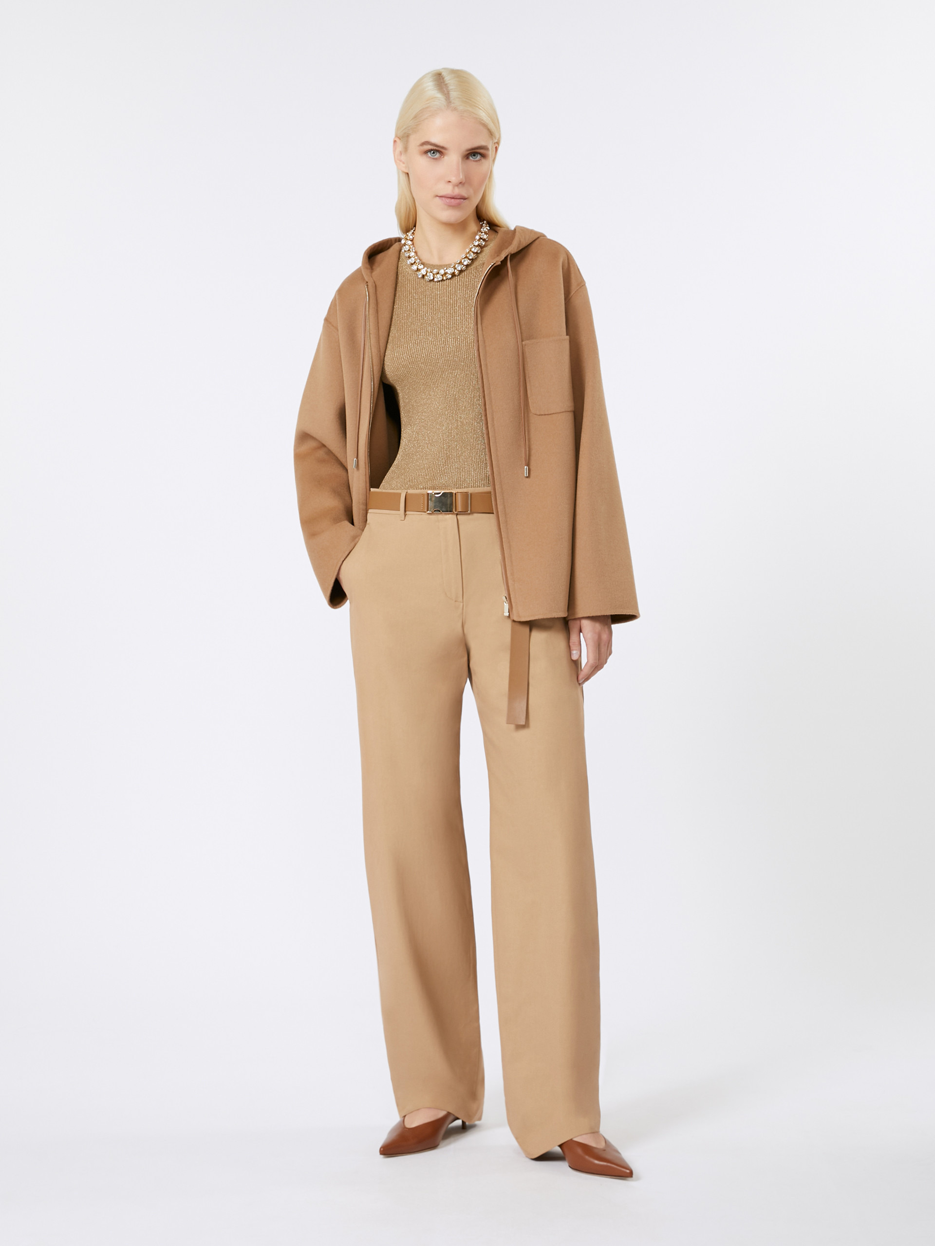 BLEU Cotton twill trousers - 2