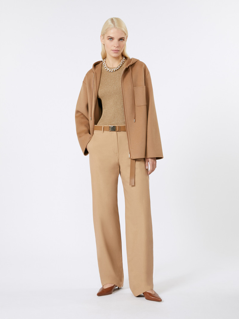 Max Mara BLEU Cotton twill trousers outlook