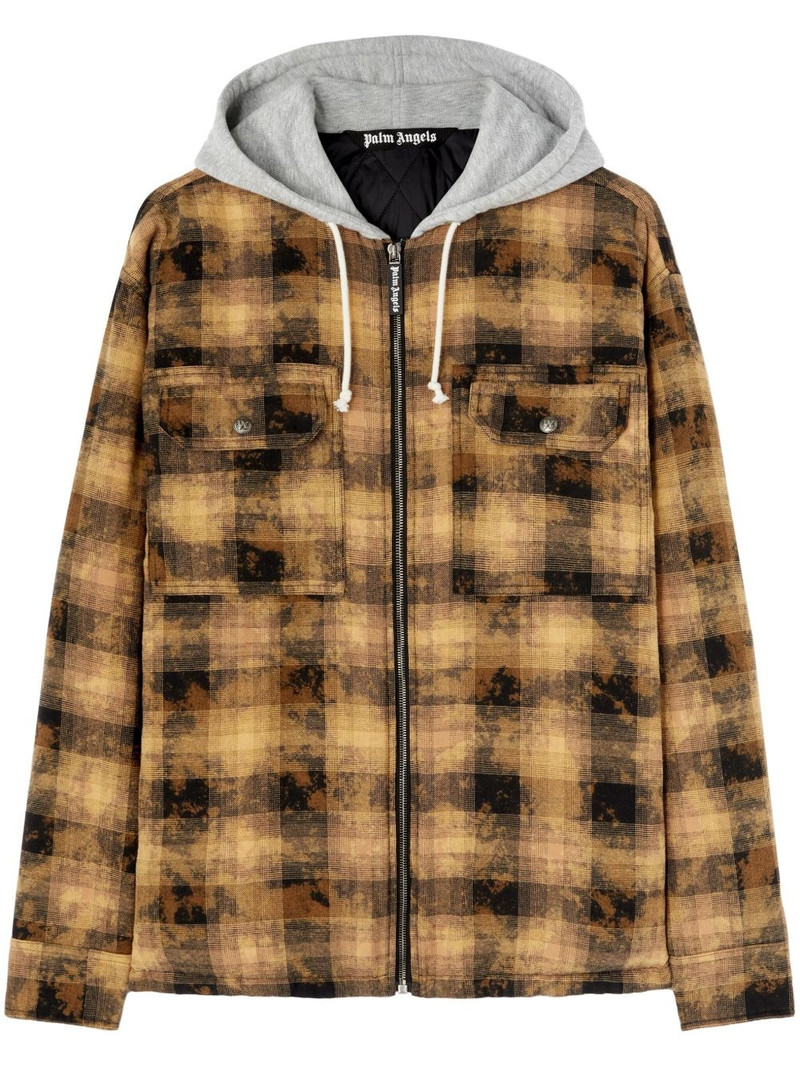 checkered zip-fastened hoodie 1