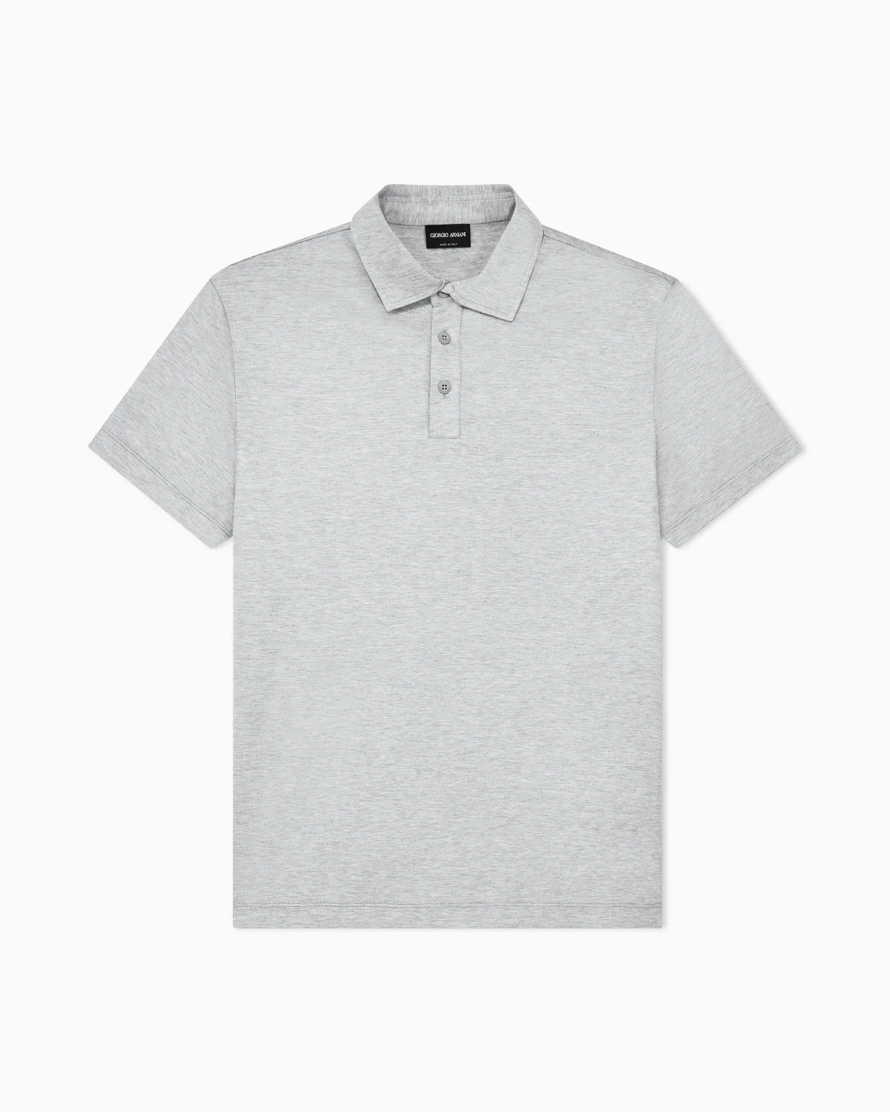 Silk and cotton-mélange jersey polo shirt - 1
