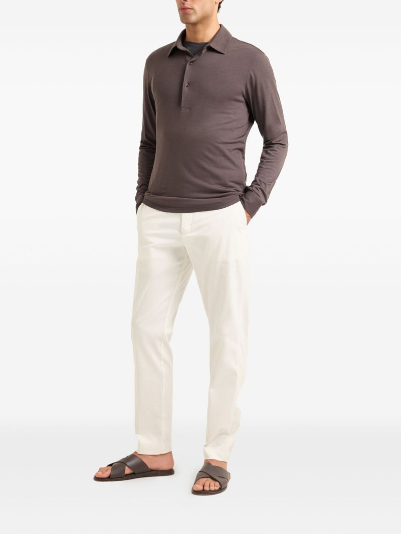 ORLEBAR BROWN Sebastian long-sleeve merino-wool polo shirt outlook