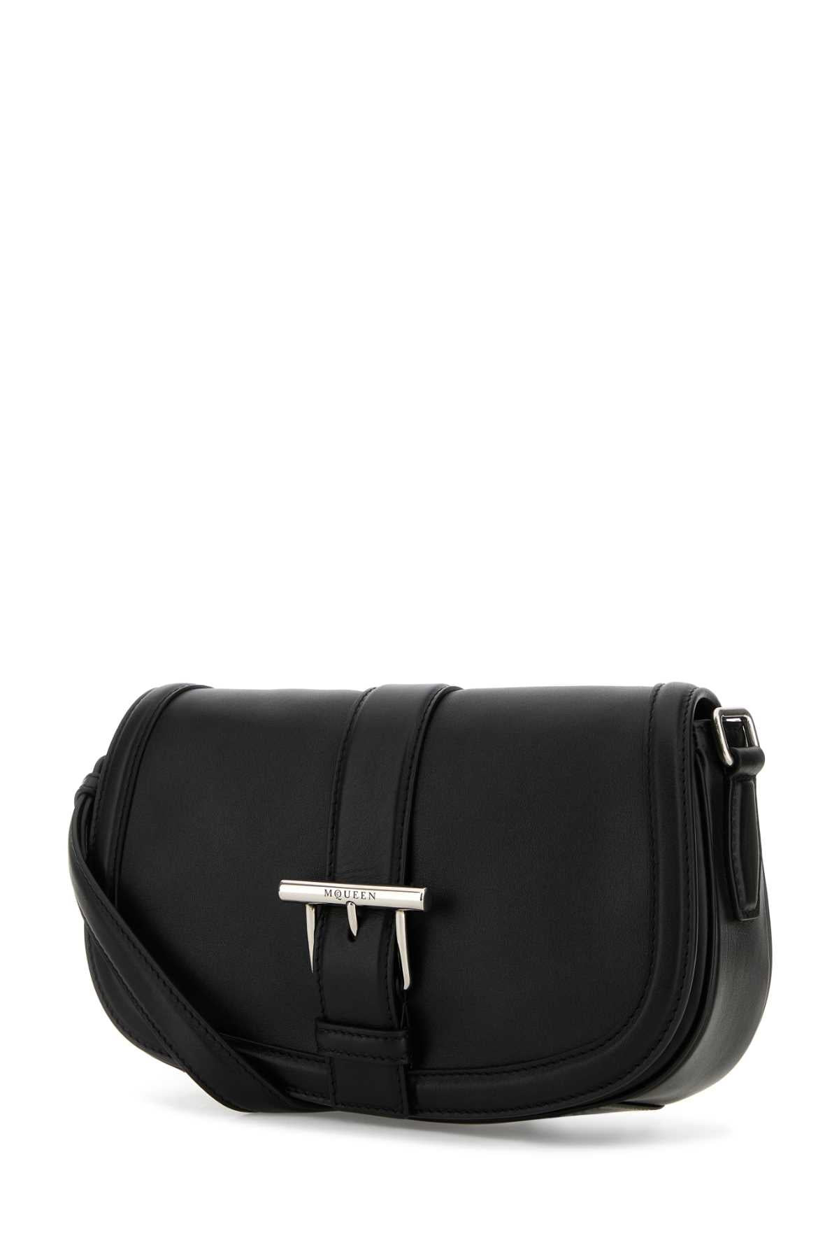 Alexander Mcqueen Women Black Leather Satchel Crossbody Bag - 2