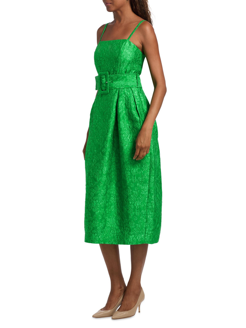 Women's Artichoke Belted Cocktail Dress - Emerald 4