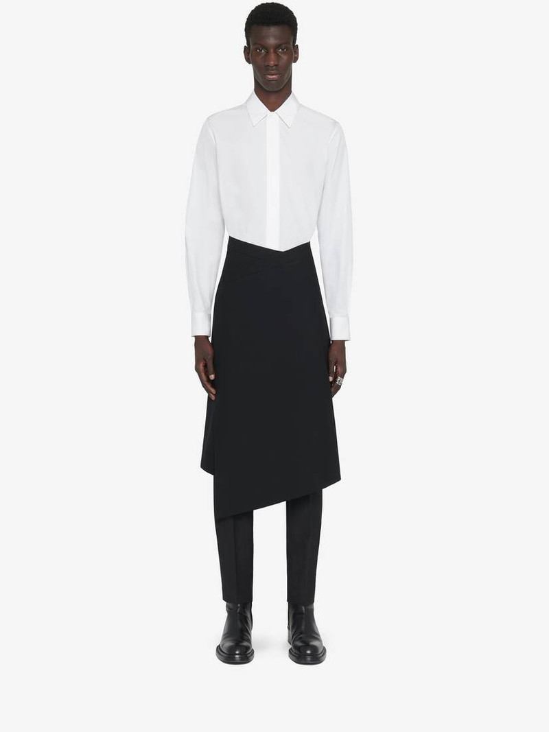 Alexander McQueen Dropped Hem Kilt in Black outlook