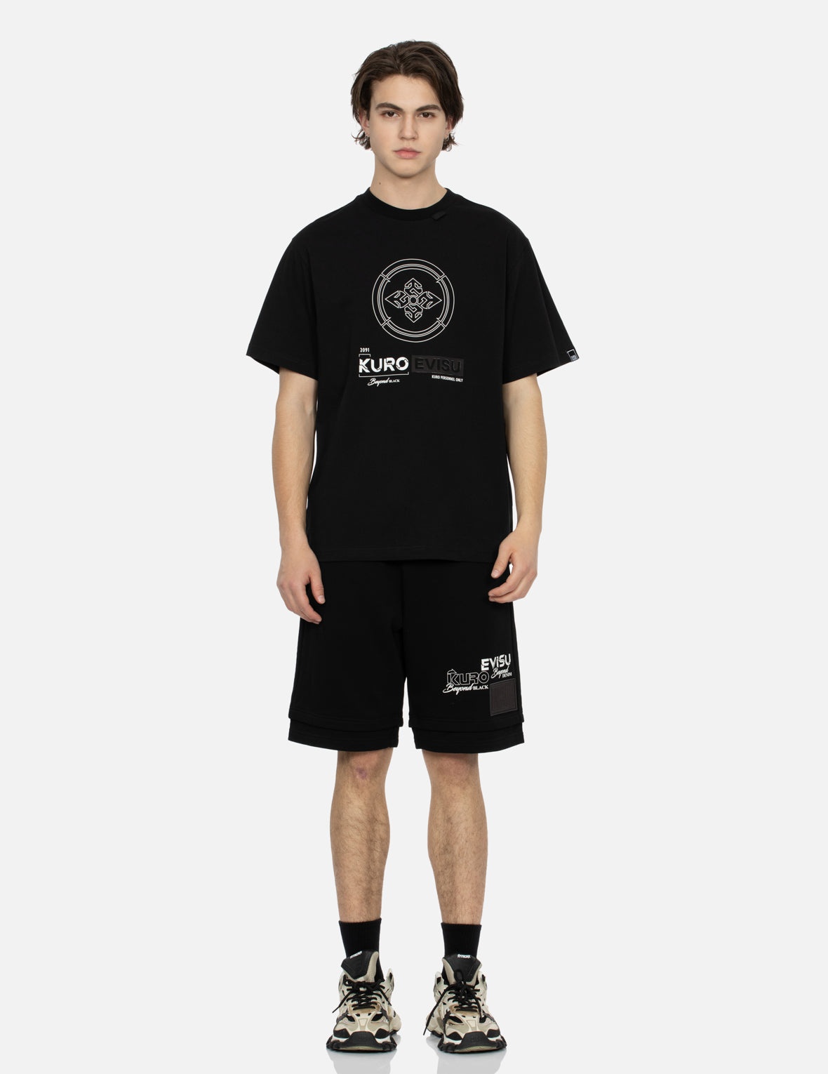 Kamon and Iridescent Seagull Print Regular Fit T-Shirt - 5