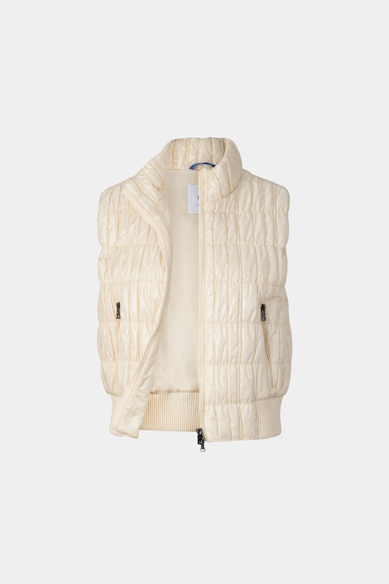 Sally quilted vest in Cream 8