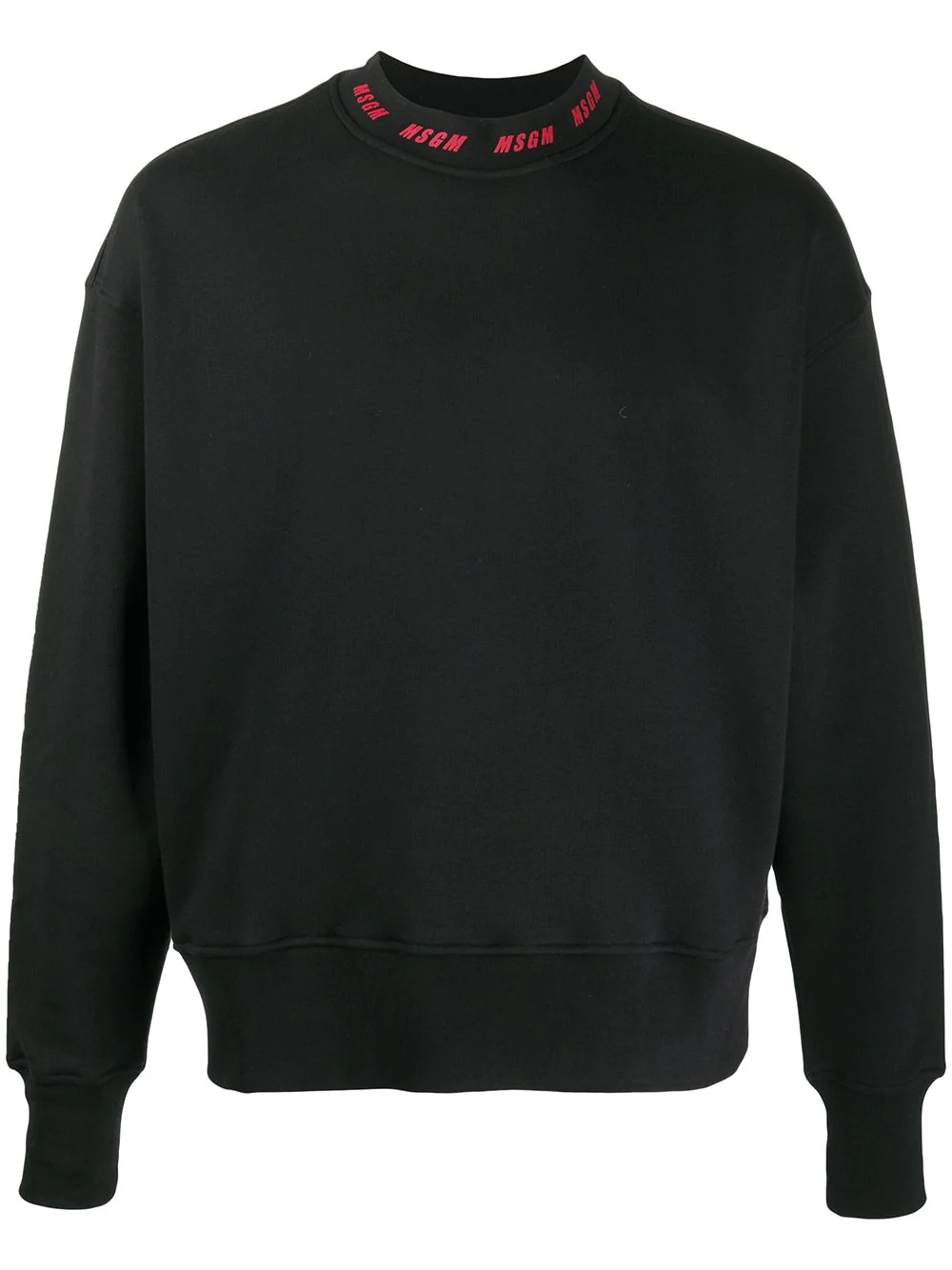 logo neck sweater - 1