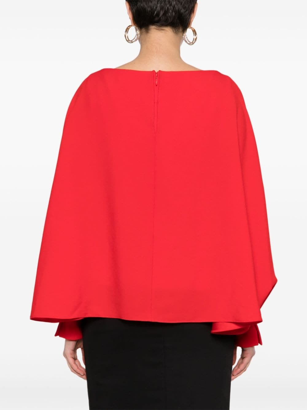 layered crepe blouse - 4