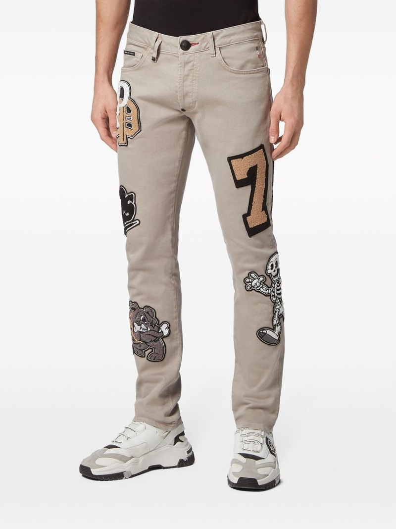 patch-detail straight-leg jeans 3