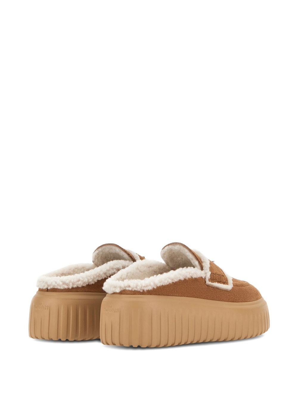 H-Striped platform mules - 3
