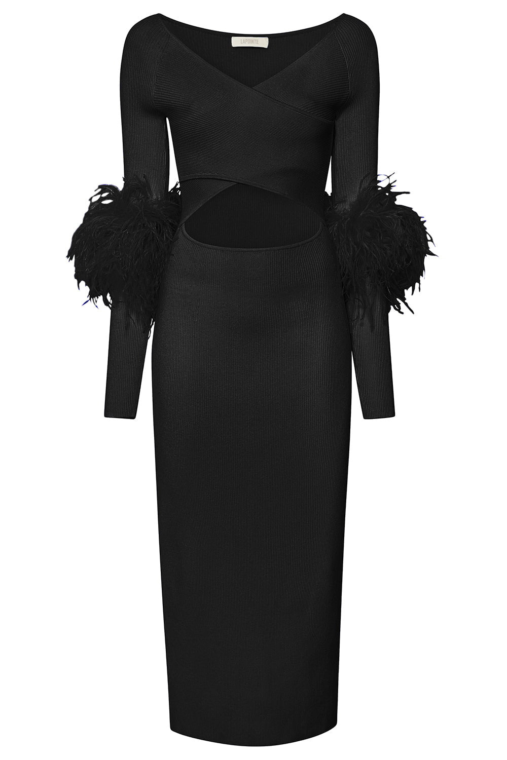 Cut Out Feather Dress - 1