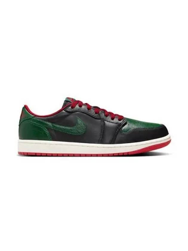 1 Retro Low OG Low Top Sneakers Black Gorge Green - 2