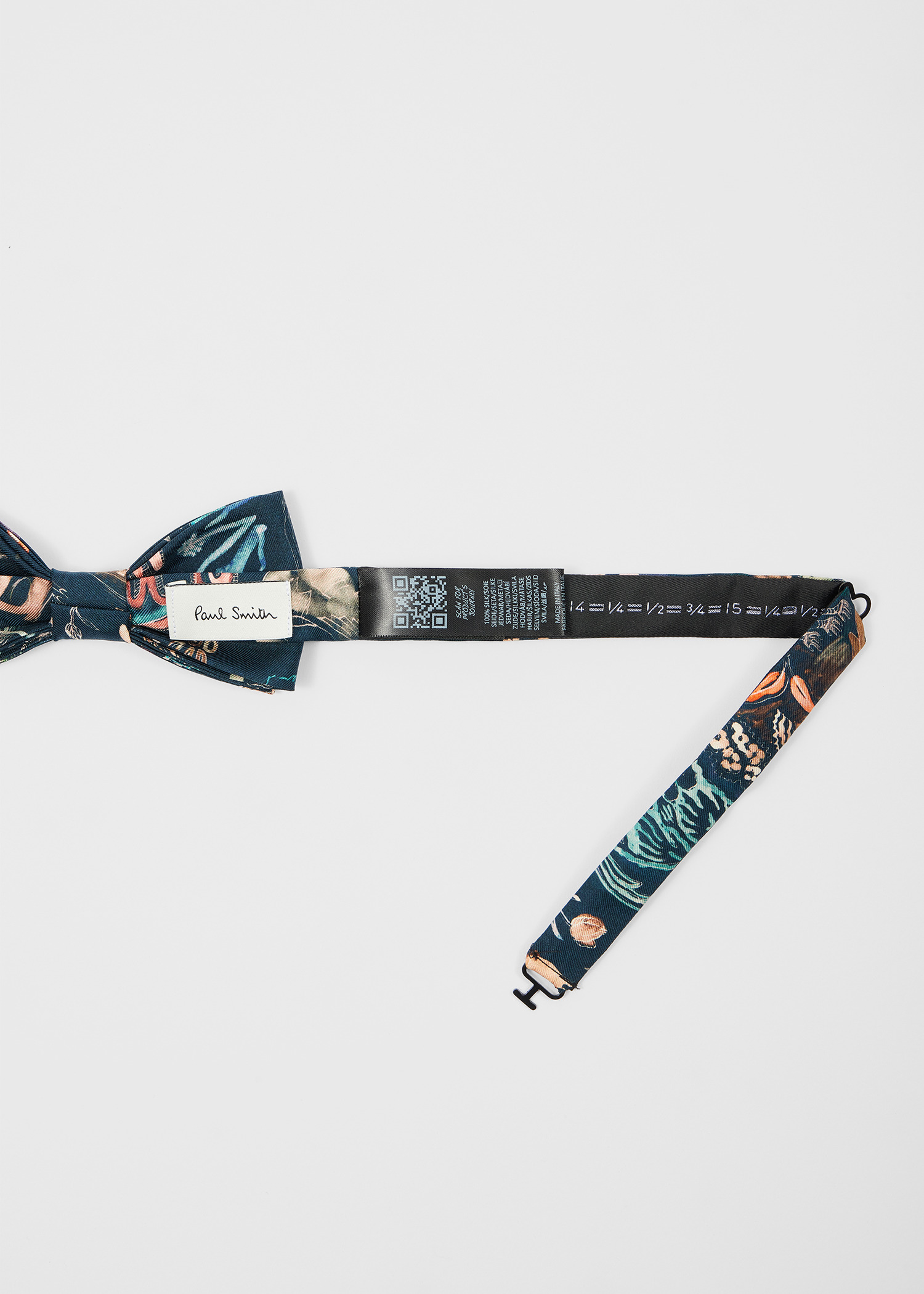 Navy 'Little Beasts' Print Silk Bow Tie - 2