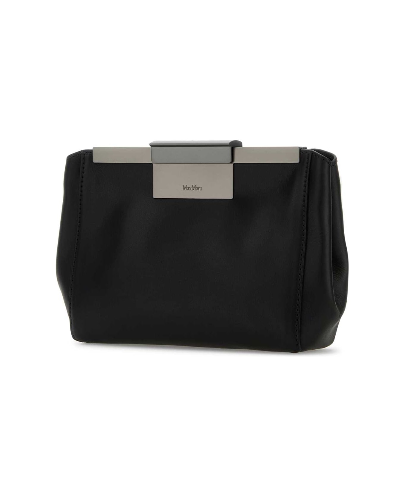 Black Leather Belt Bag - 2