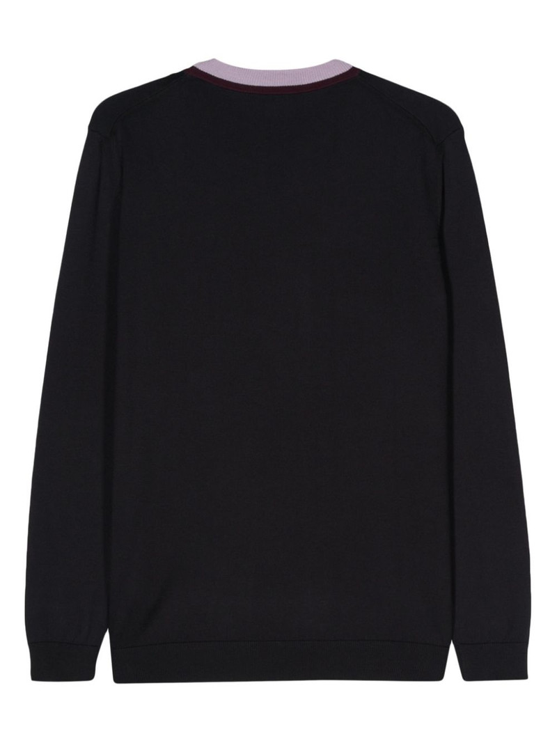 Valentino VLogo striped-neck jumper outlook