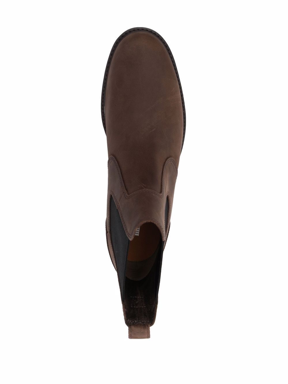 logo-embossed suede Chelsea boots - 4