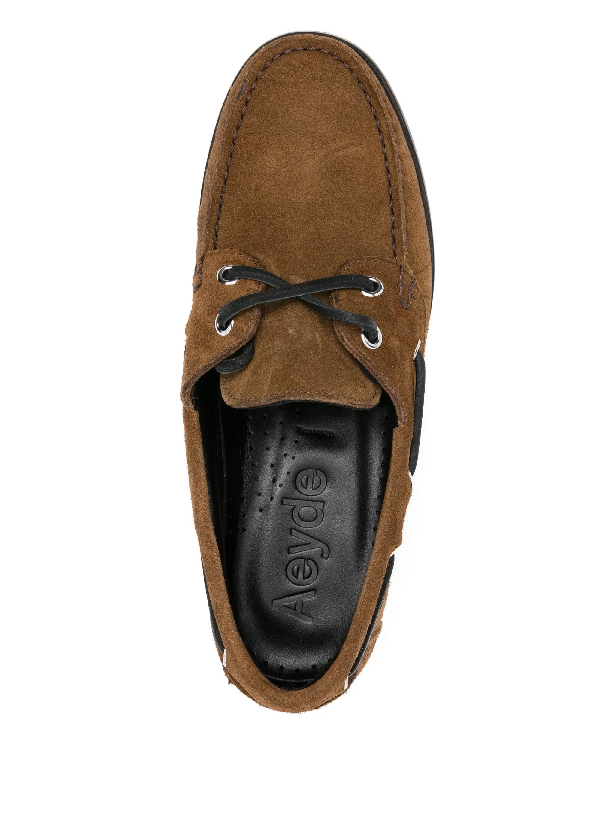 Aeyde Suede Lace-up Boat Shoes - 2