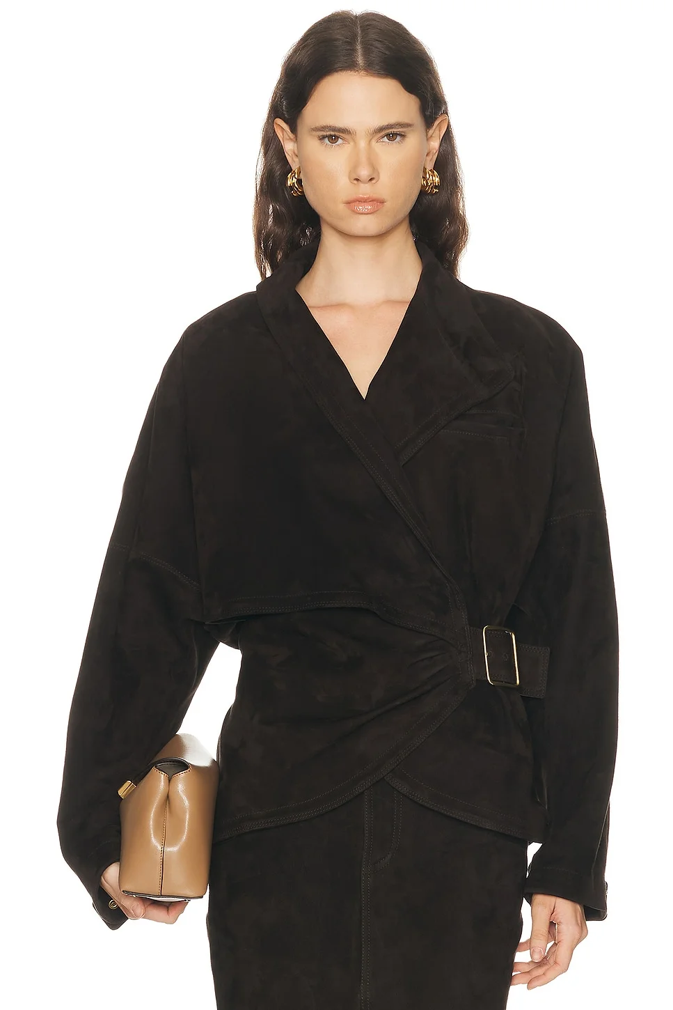 Cindy Suede Contour Jacket - 1