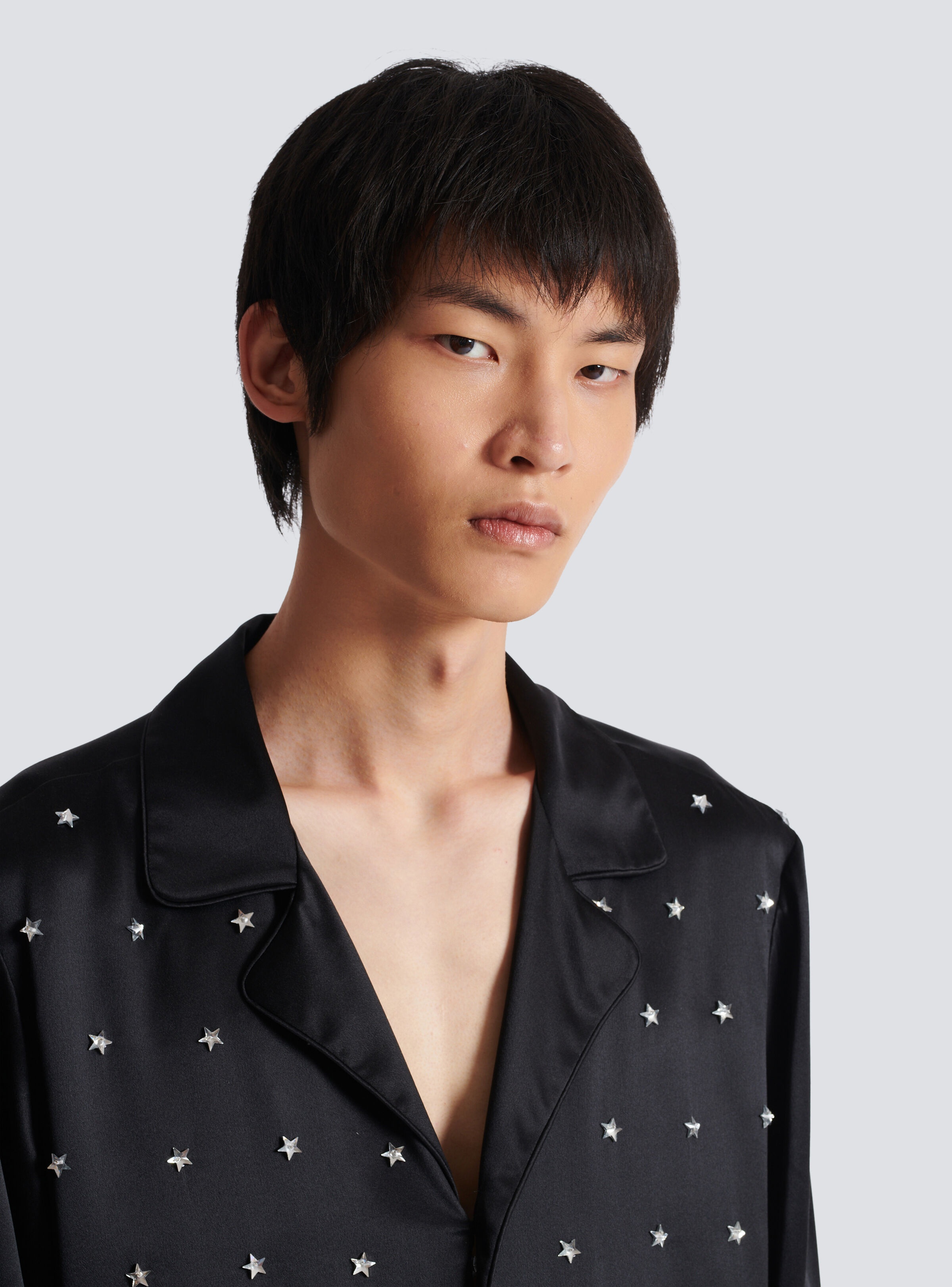 Embroidered silk stars shirt - 7