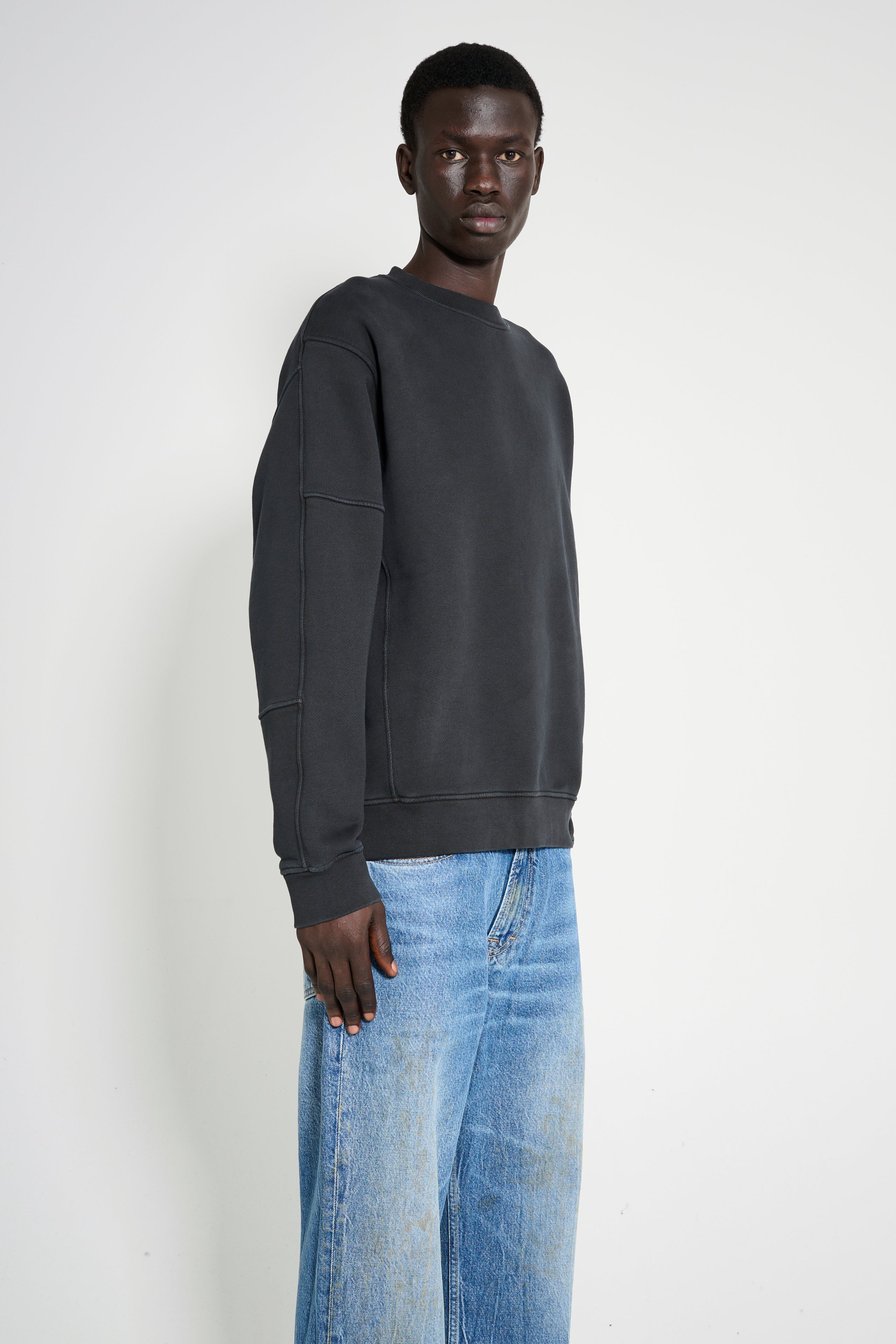 STONE ISLAND SWEATSHIRT BLACK - 4