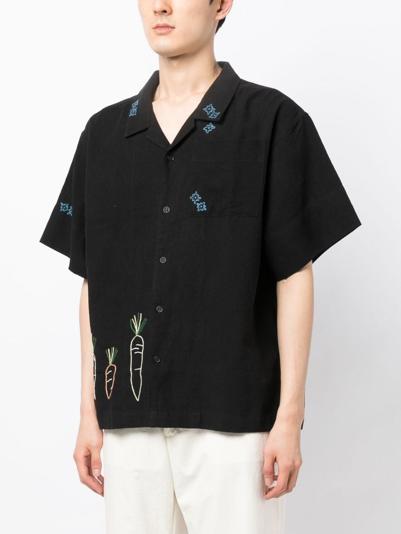 embroidered-motif cotton-linen blend shirt 3