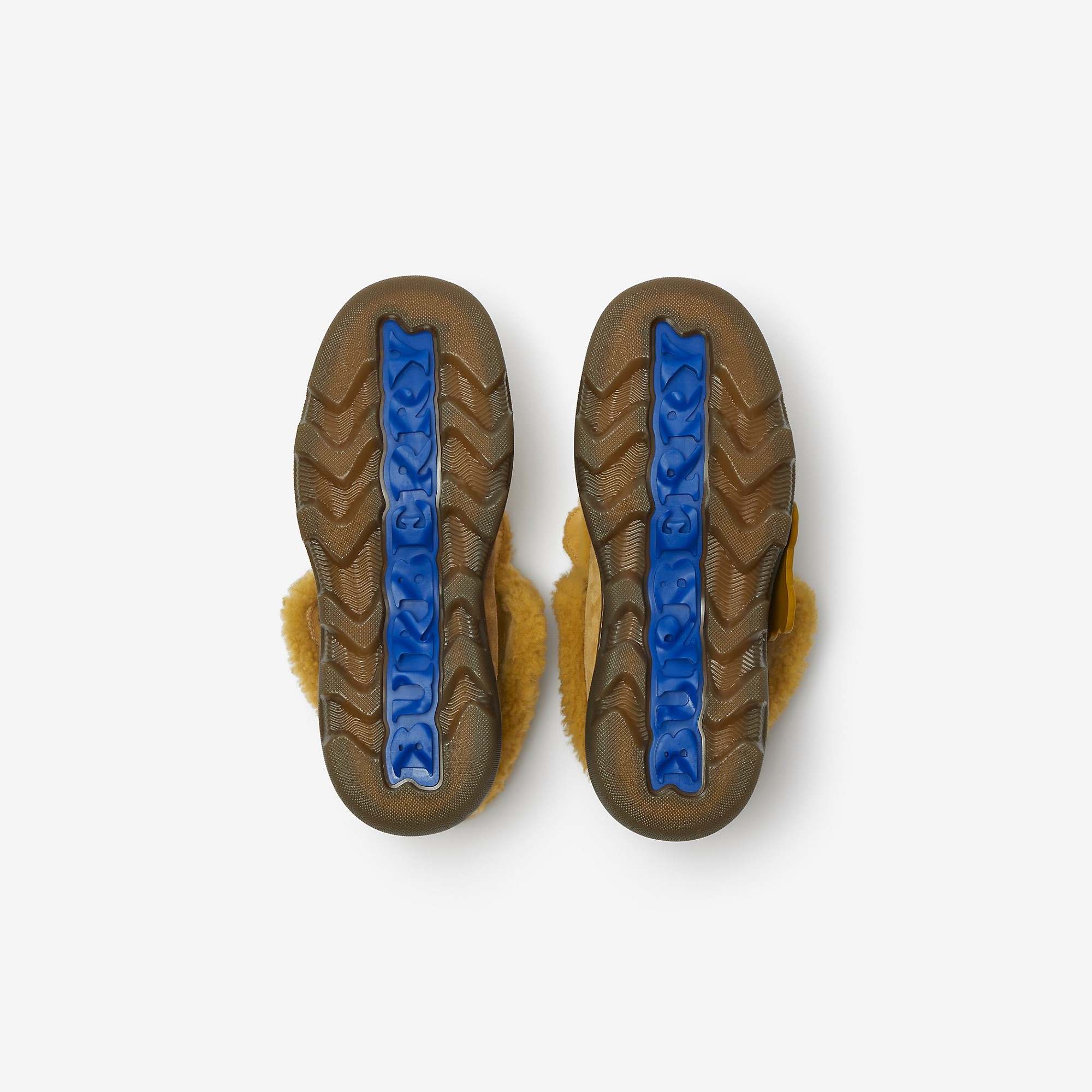 Suede and Shearling Creeper Boots - 6