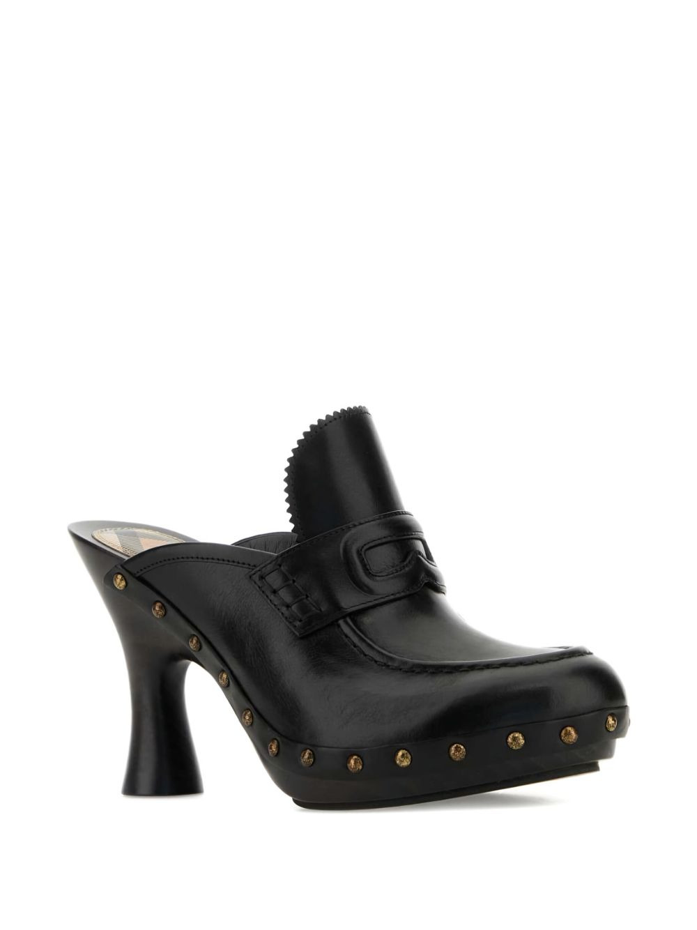 100mm leather mules - 2