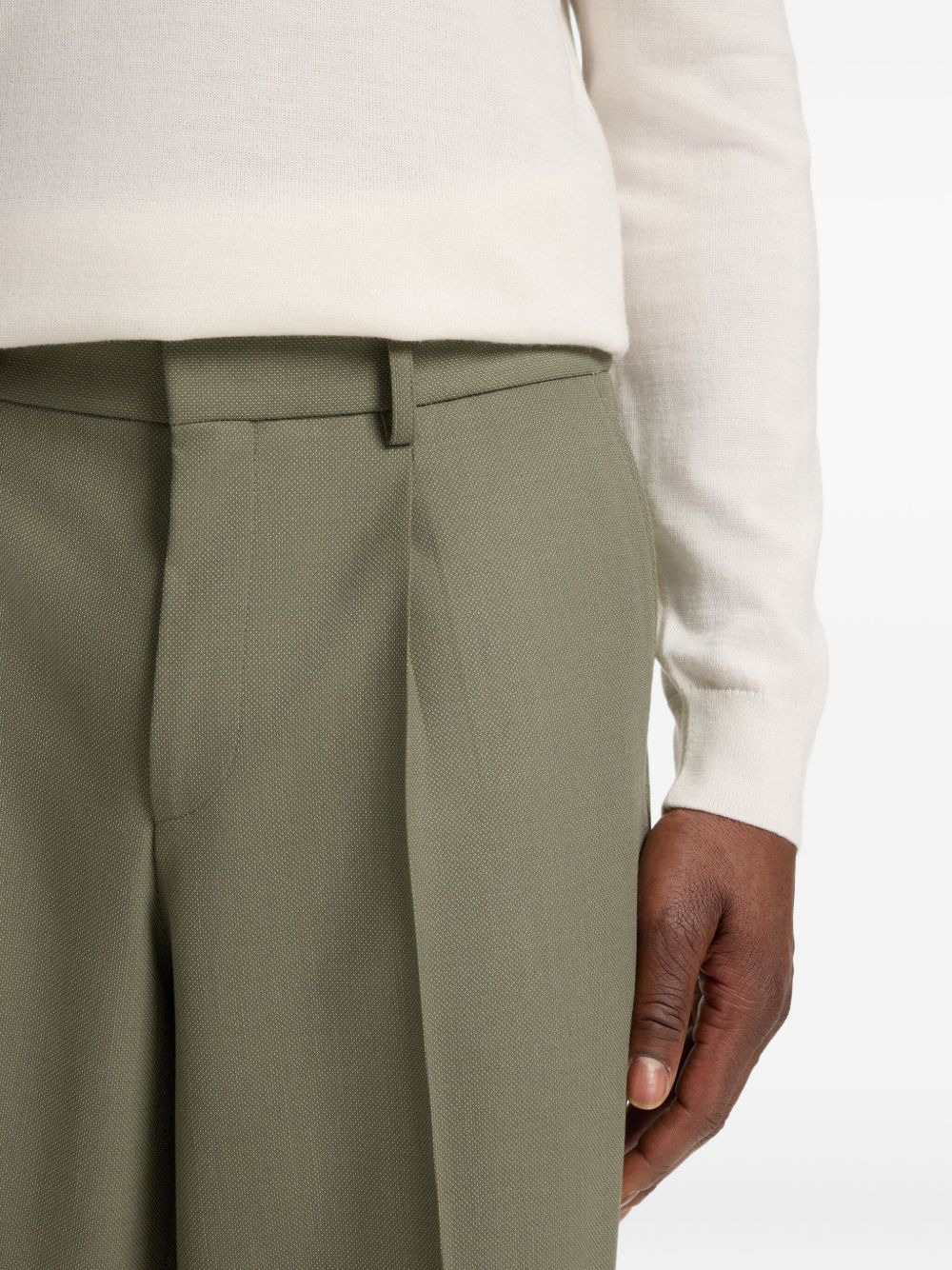 pleated tapered trousers - 5